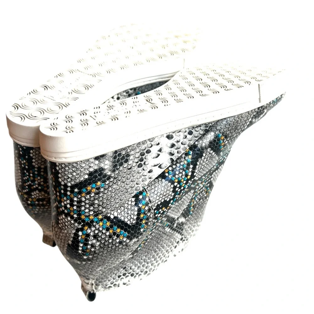 Linea Paolo Snake Skin Print Wedge Sneakers